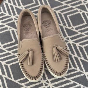 Vince Camuto Tan Moccasin-Style Shoes with Tassels